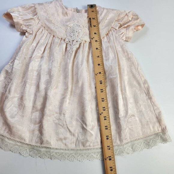 Vintage Jessica McClintock Gunne Sax Girls 24 month Lace Trim Dress Floral - Picture 11 of 11